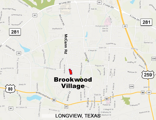 Brookwood Village Location Map